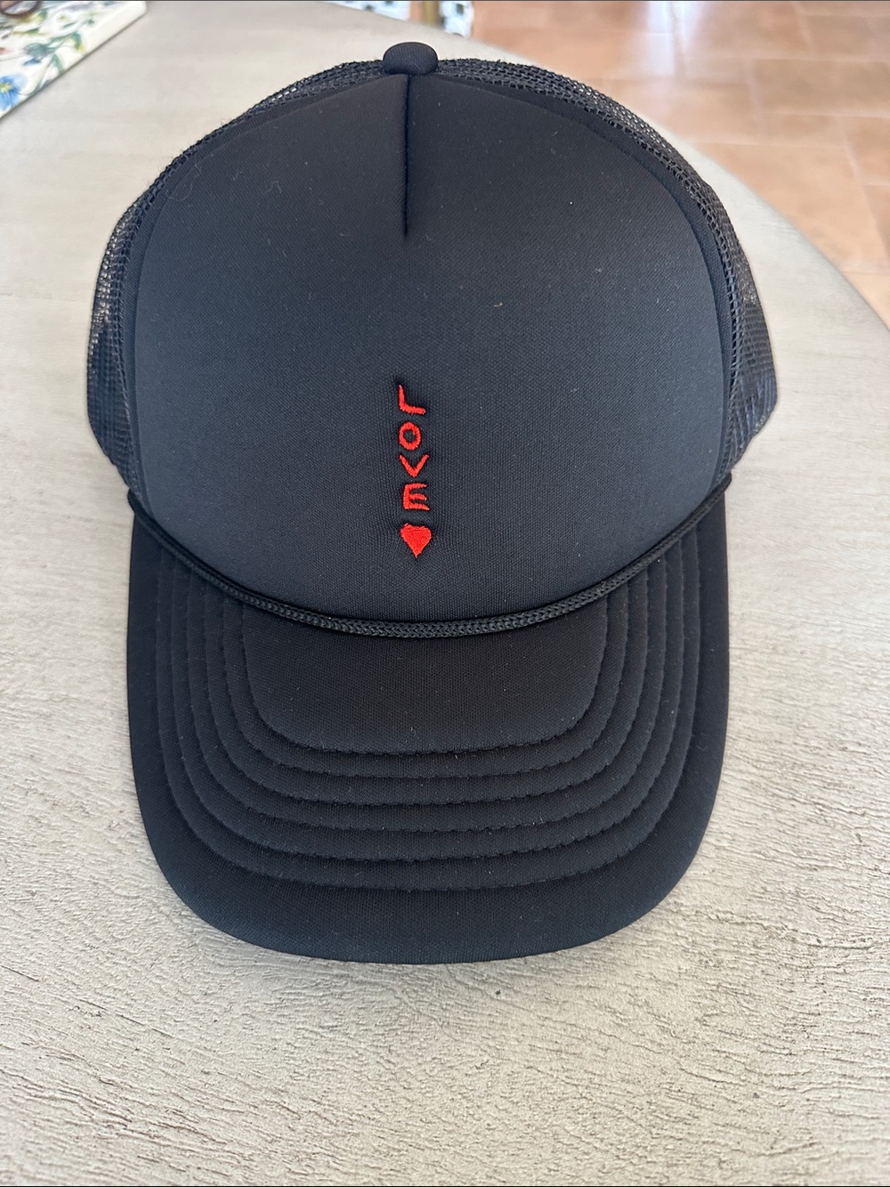 New Rebels of Kindness“Love” embroidered Black Trucker Hat